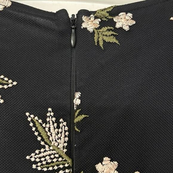 Alfani Black Mesh Floral Embroidered Asymmetrical Fairygoth Sleeveless Dress 6 - Picture 14 of 15